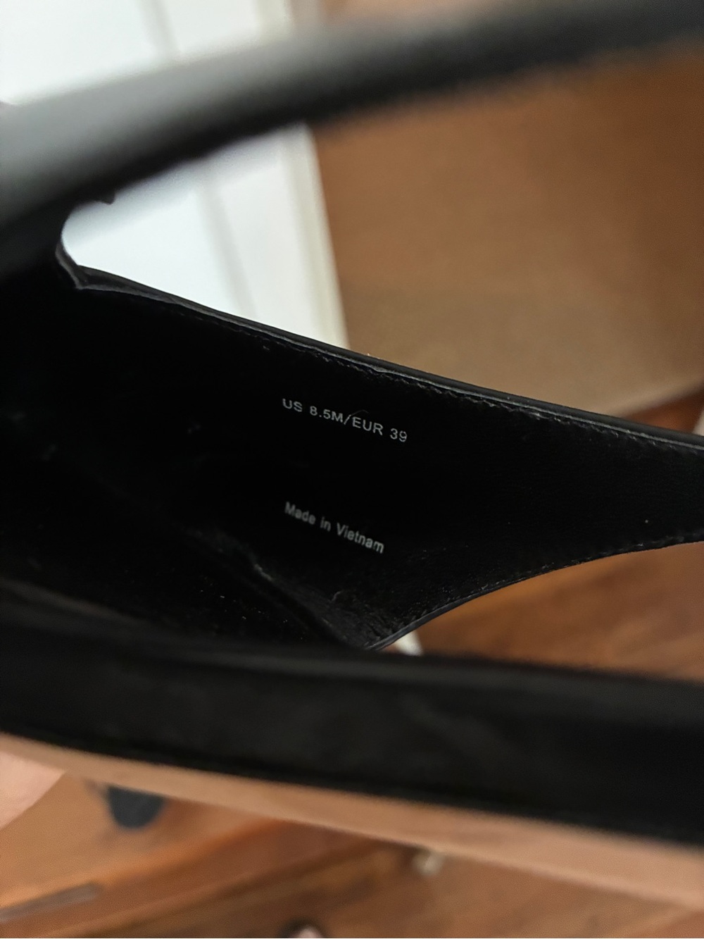 Vince Black Leather Slingback Heels - Picture 6 of 6